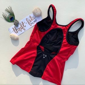 Workout tank top with built in bra